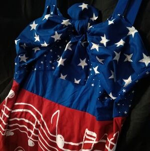 Patriotic pin up style dress pre-owned